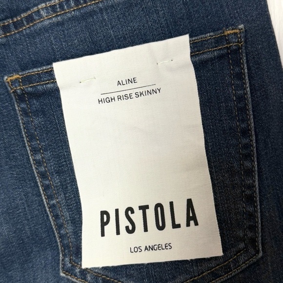 NWT PISTOLA‎ High Rise Western Pintuck Seam Denim Ankle Cropped Skinny Jeans 26 - Picture 4 of 6